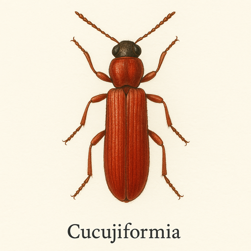 Illustration de coléoptères phytophages de l’infra-ordre Cucujiformia